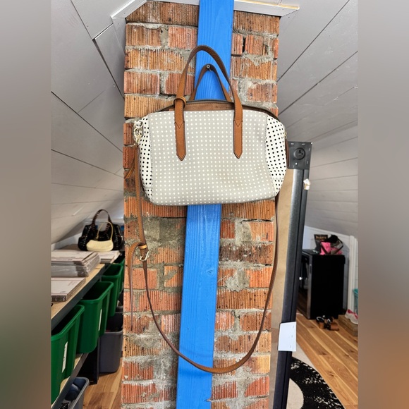 NEW Fossil Sydney Satchel Polka Dot Bag - Picture 12 of 13